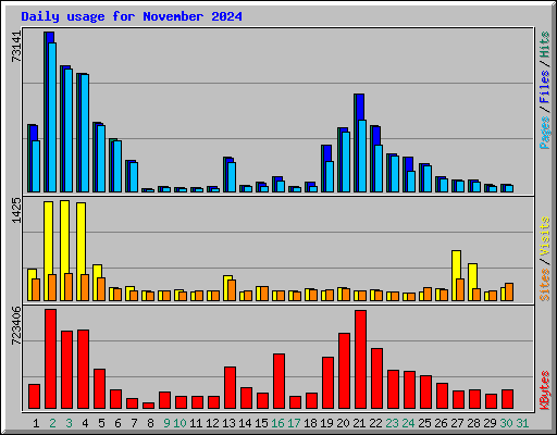 Daily usage for November 2024