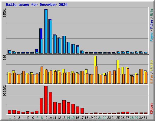 Daily usage for December 2024