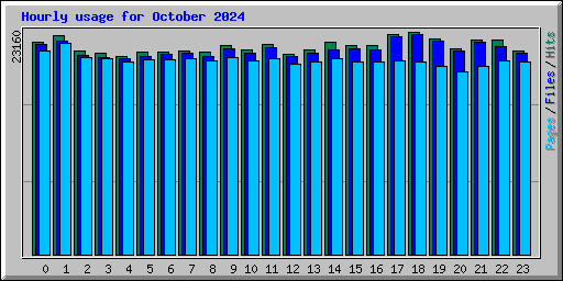 Hourly usage for October 2024