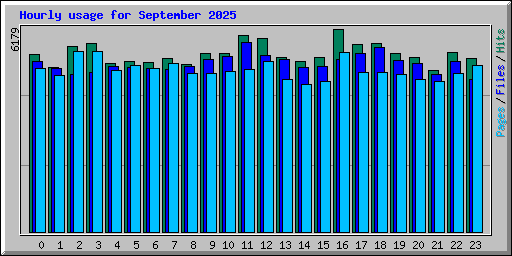 Hourly usage for September 2025