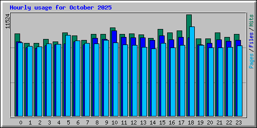 Hourly usage for October 2025